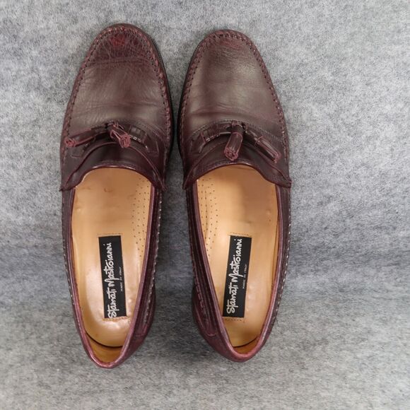 Stamati Mastroianni Shoes Mens 10 Tassel Loafers Moccasin Leather Classic Brown main image 12